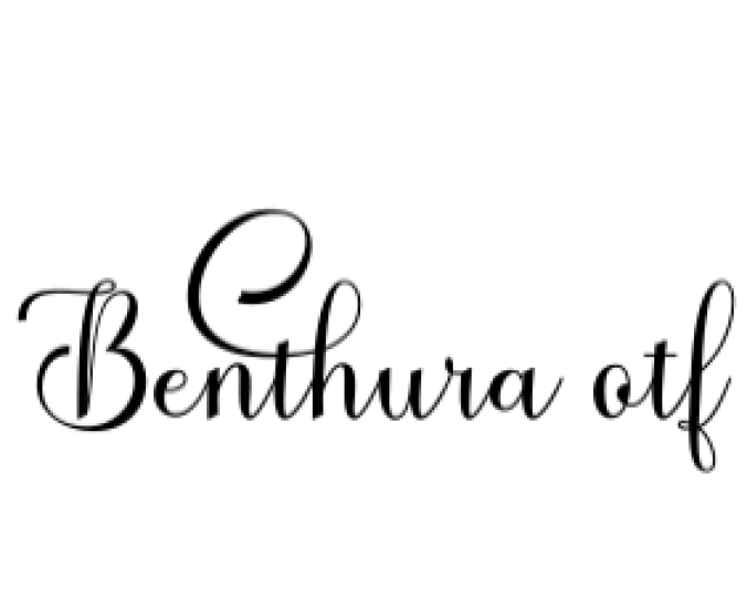Benthura Script Font Preview