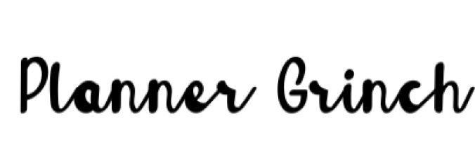Planner Grinch Font Preview
