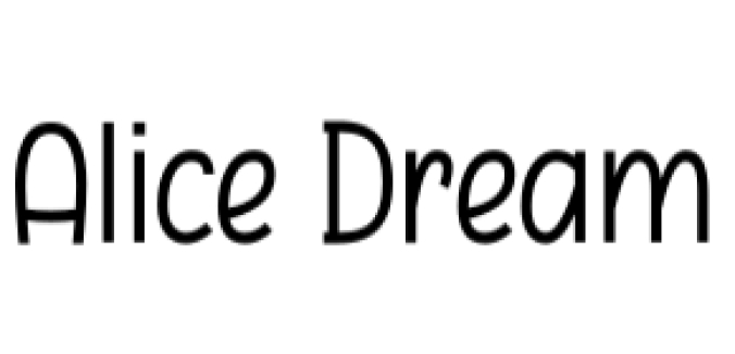 Alice Dream Font Preview