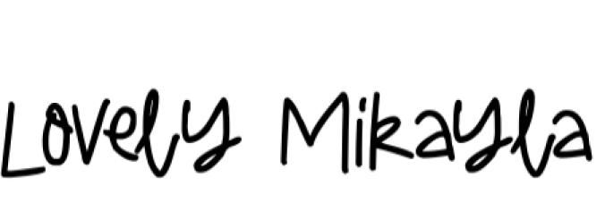 Lovely Mikayla Font Preview