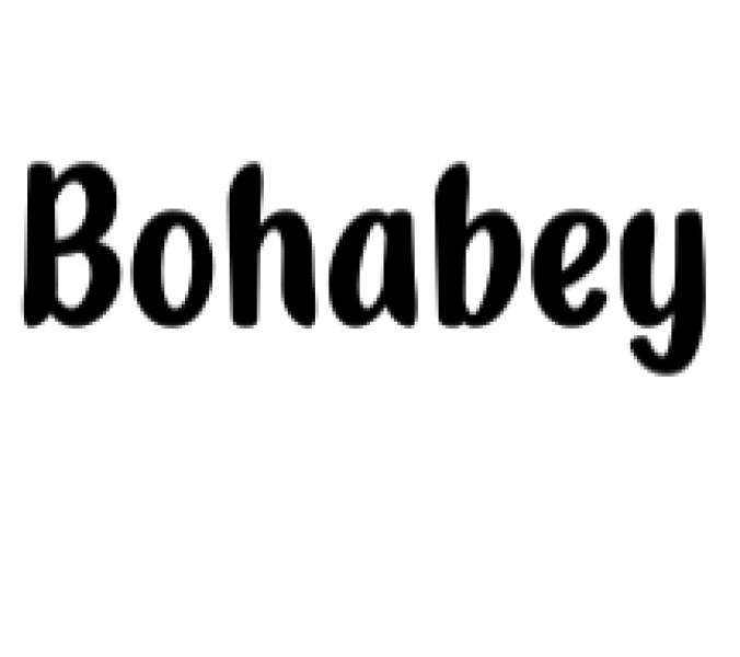 Bohabey Font Preview
