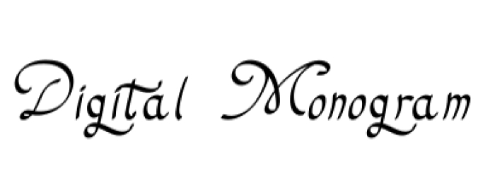 Digital Monogram Font Preview