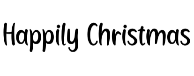 Happily Christmas Font Preview