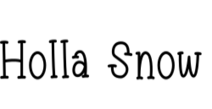 Holla Snow Font Preview