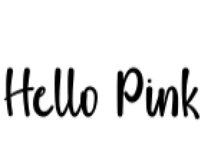 Hello Pink Font Preview