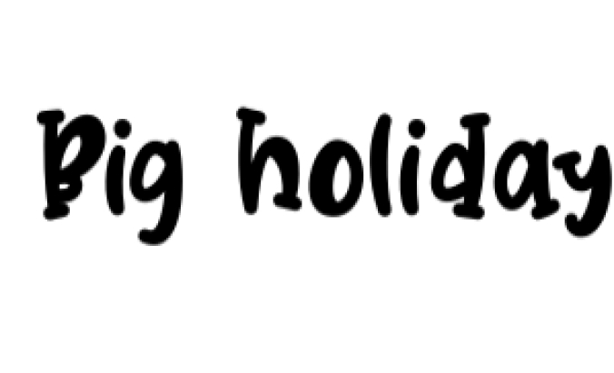 Big Holiday Font Preview