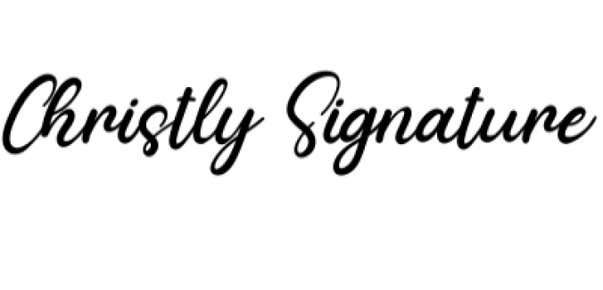 Christly Signature Font Preview