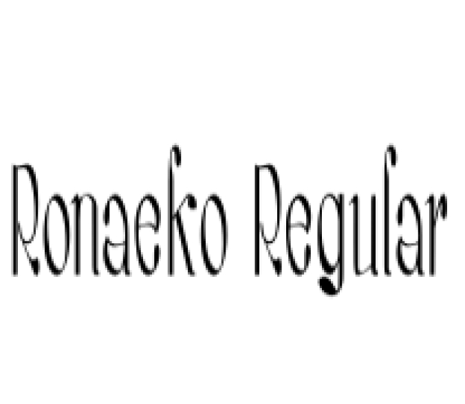 Ronaeko Font Preview