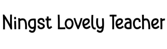 Ningst Lovely Teacher Font Preview