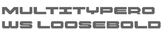 MultiType Rows Loose Bold Font Preview