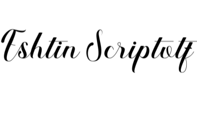 Eshtin Script Font Preview