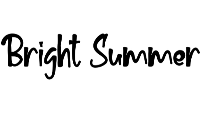 Bright Summer Font Preview