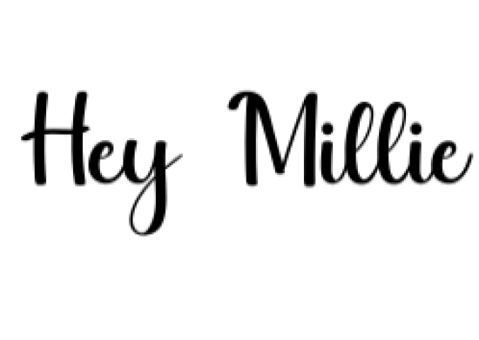 Hey Millie Font Preview