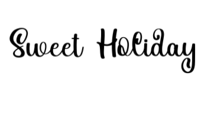 Sweet Holiday Font Preview