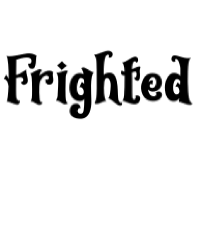 Frighted Font Preview