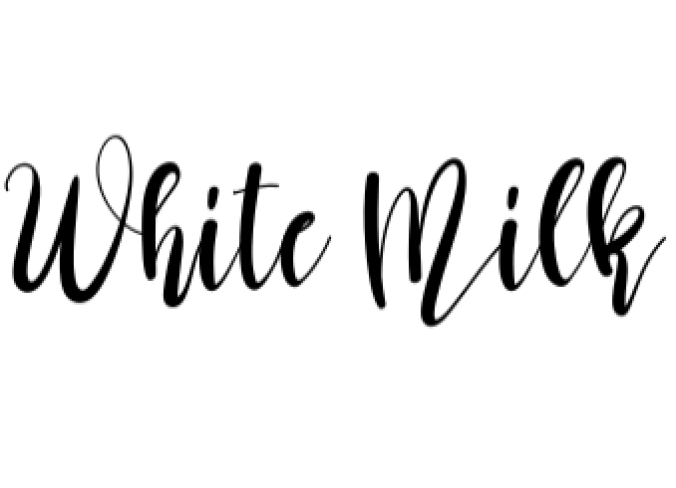 White Milk Font Preview