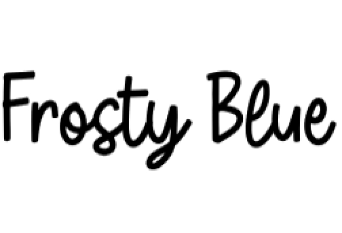 Frosty Blue Font Preview
