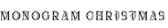 Monogram Christmas Font Preview