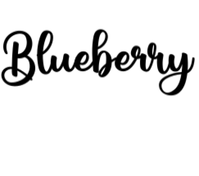 Blueberry Script Font Preview