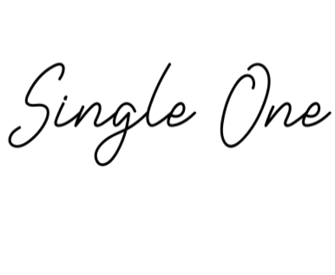 Single One Font Preview