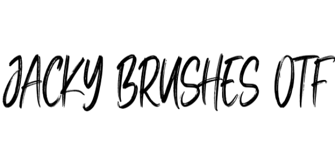 Jacky Brushes Font Preview