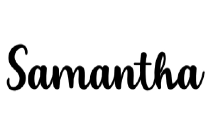 Samantha Font Preview