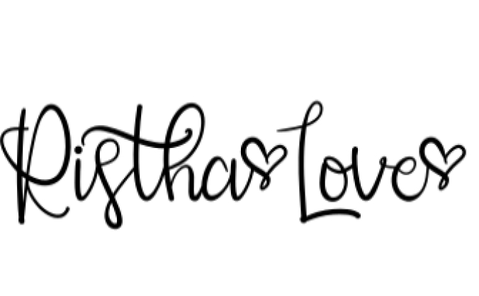 Ristha's Love Font Preview