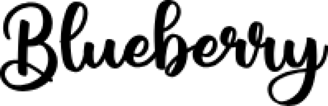 Blueberry Font Preview