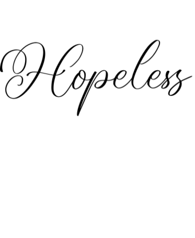 Hopeless Font Preview