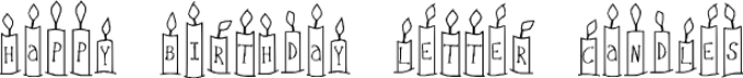 Happy Birthday Letter Candles Font Preview
