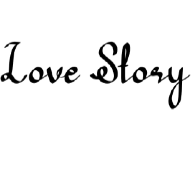 Love Story Script Font Preview