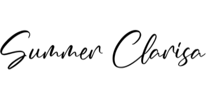 Summer Clarisa Font Preview