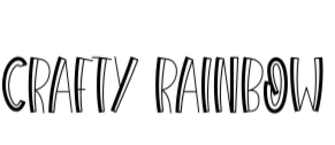 Crafty Rainbow Font Preview