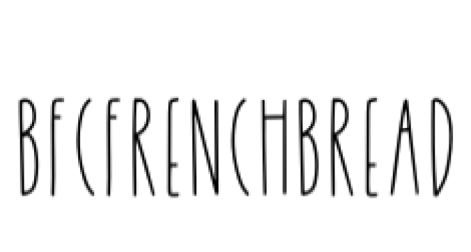 French Bread Font Preview