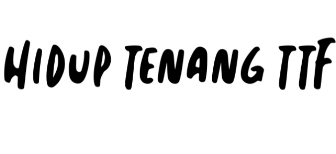 Hidup Tenang Font Preview