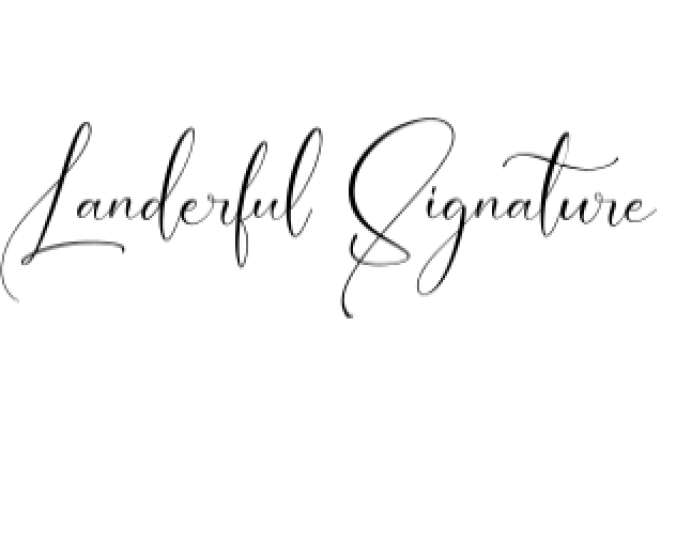 Landerful Signature Font Preview