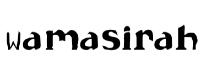 Wamasirah Font Preview