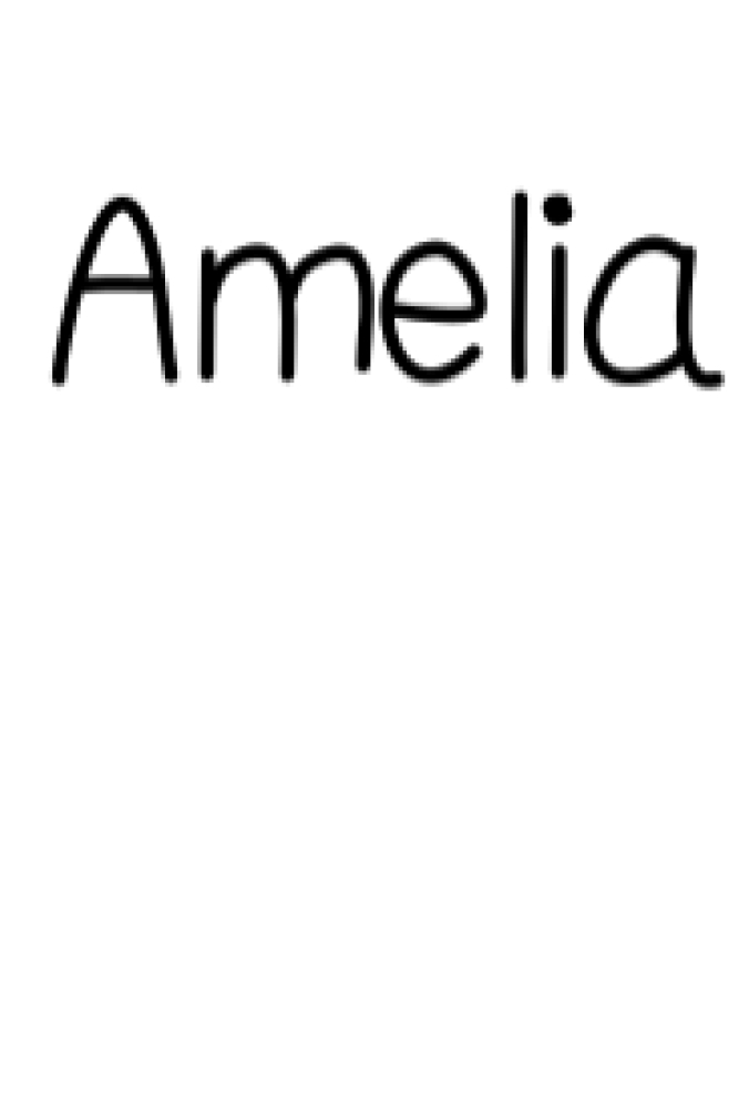 Amelia Font Preview