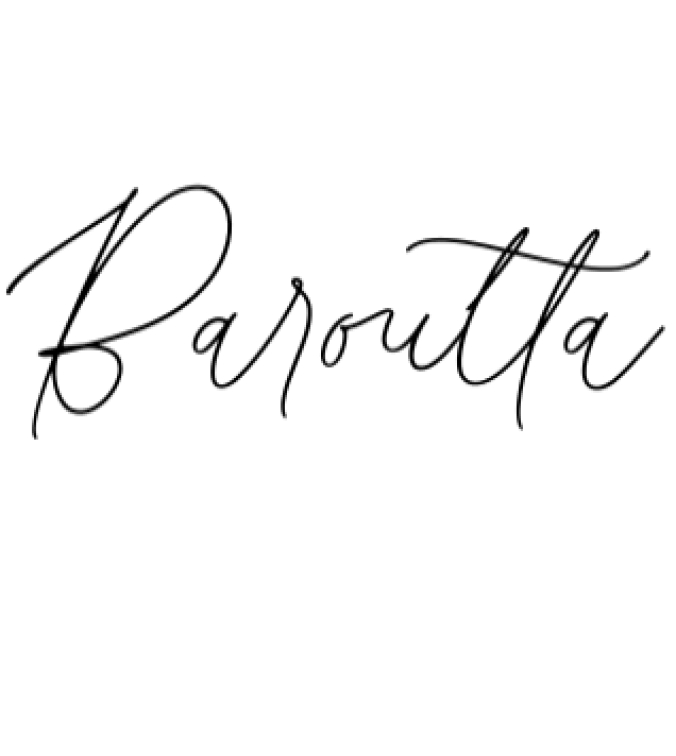 Baroutta Font Preview