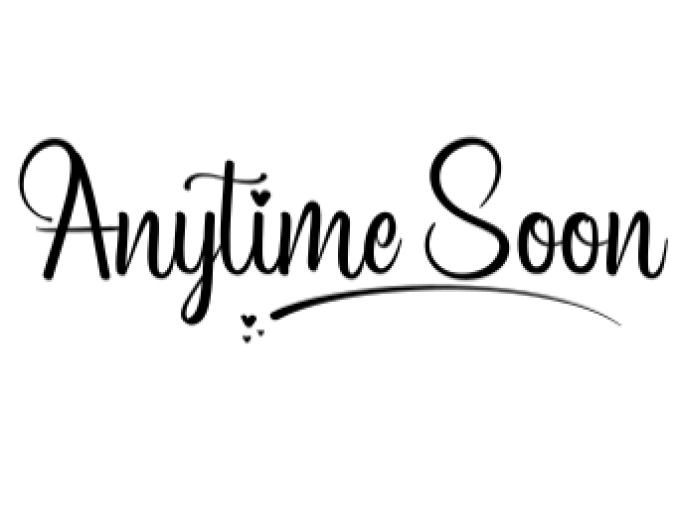 Anytime Soon Font Preview