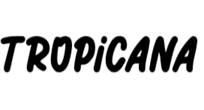 Tropicana Font Preview