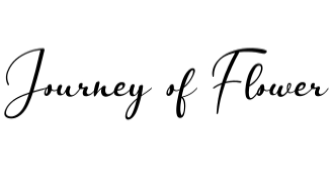 Journey of Flower Font Preview