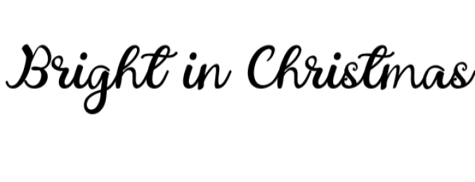 Bright in Christmas Font Preview