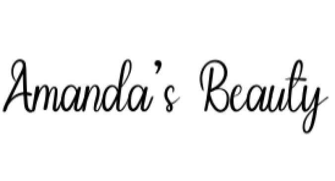 Amanda's Beauty Font Preview