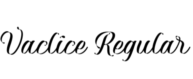 Vaclice Script Font Preview