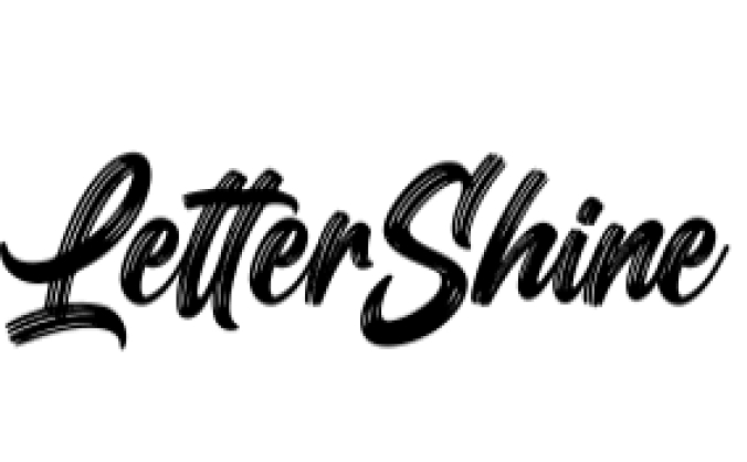 Letter Shine Font Preview