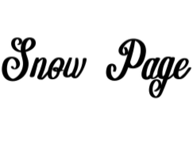 Snow Page Font Preview