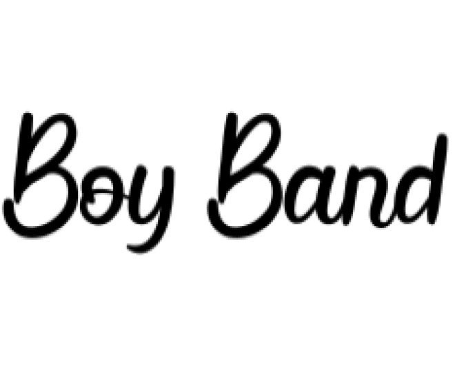 Boy Band Font Preview
