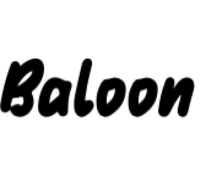 Baloon Font Preview