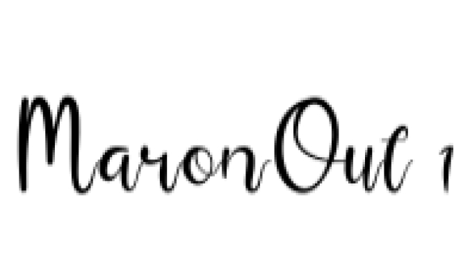 Maron out Font Preview